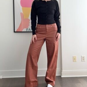 ZARA Baggy Leather Pants